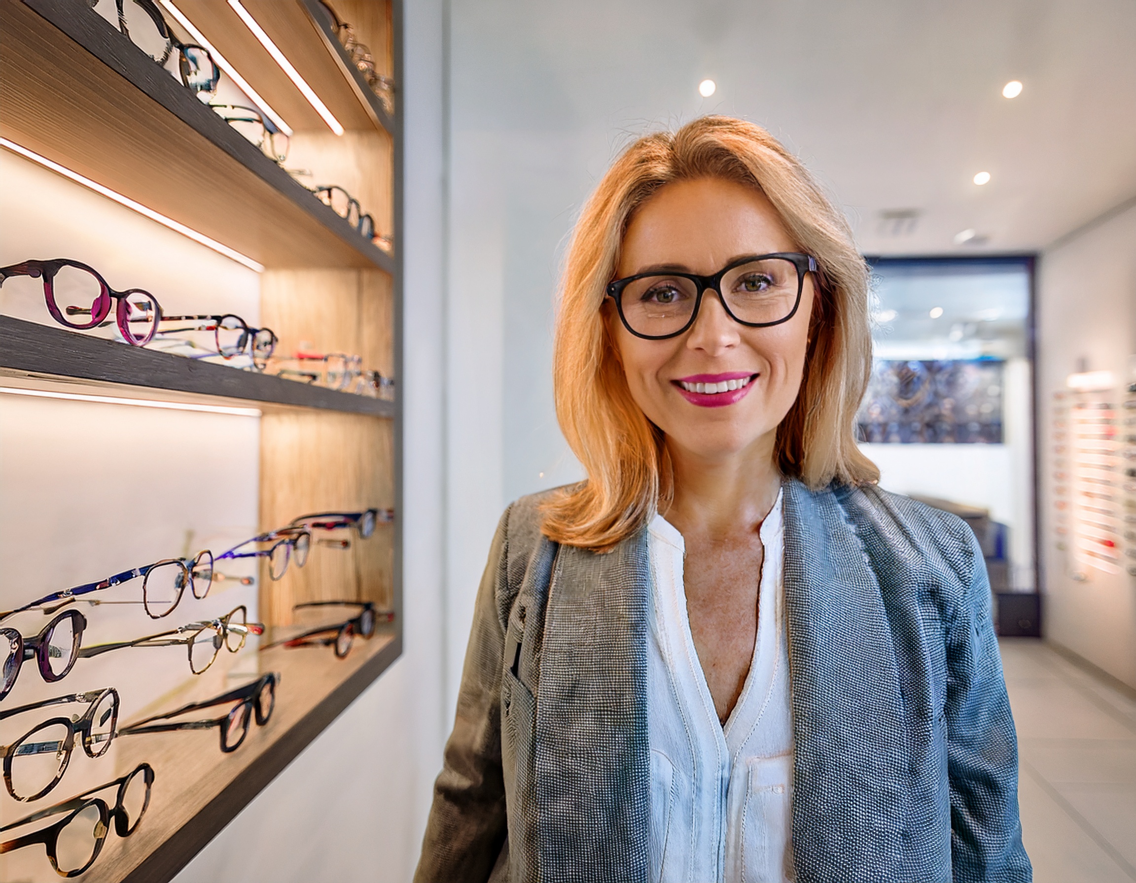 Professionelle Frau mit Brille